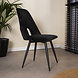 Industrial Rotatable Dining Chair Mila Velvet Black Industrial Rotatable Dining Chair Mila Velvet Black