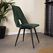 Industrial Rotatable Dining Chair Mila Velvet Green Industrial Rotatable Dining Chair Mila Velvet Green