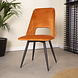 Industrial Rotatable Dining Chair Mila Velvet Orange Industrial Rotatable Dining Chair Mila Velvet Orange