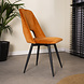 Industrial Rotatable Dining Chair Mila Velvet Orange Industrial Rotatable Dining Chair Mila Velvet Orange