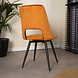 Industrial Rotatable Dining Chair Mila Velvet Orange Industrial Rotatable Dining Chair Mila Velvet Orange