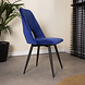 Industrial Rotatable Dining Chair Mila Velvet Blue Industrial Rotatable Dining Chair Mila Velvet Blue