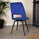 Industrial Rotatable Dining Chair Mila Velvet Blue Industrial Rotatable Dining Chair Mila Velvet Blue
