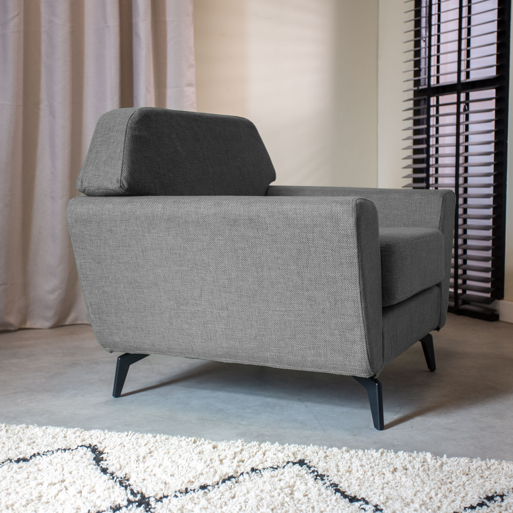 Modern Armchair Roger Grey Furnwise