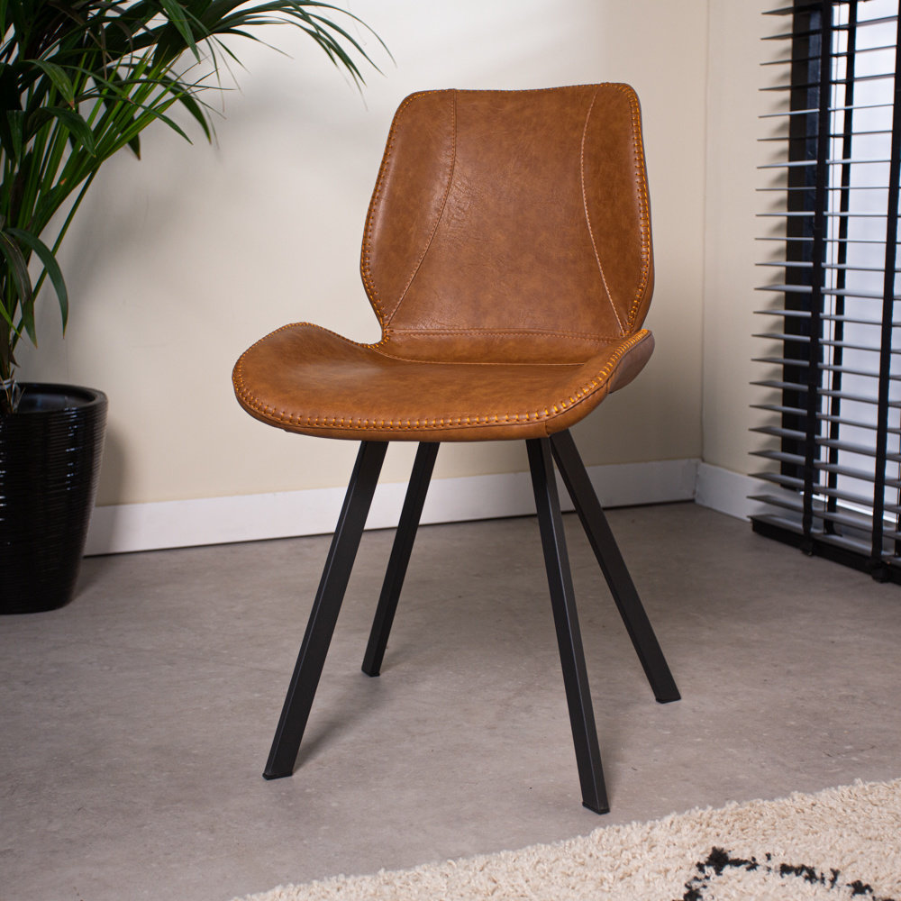 Industrial Dining Chair Barry Cognac Furnwise