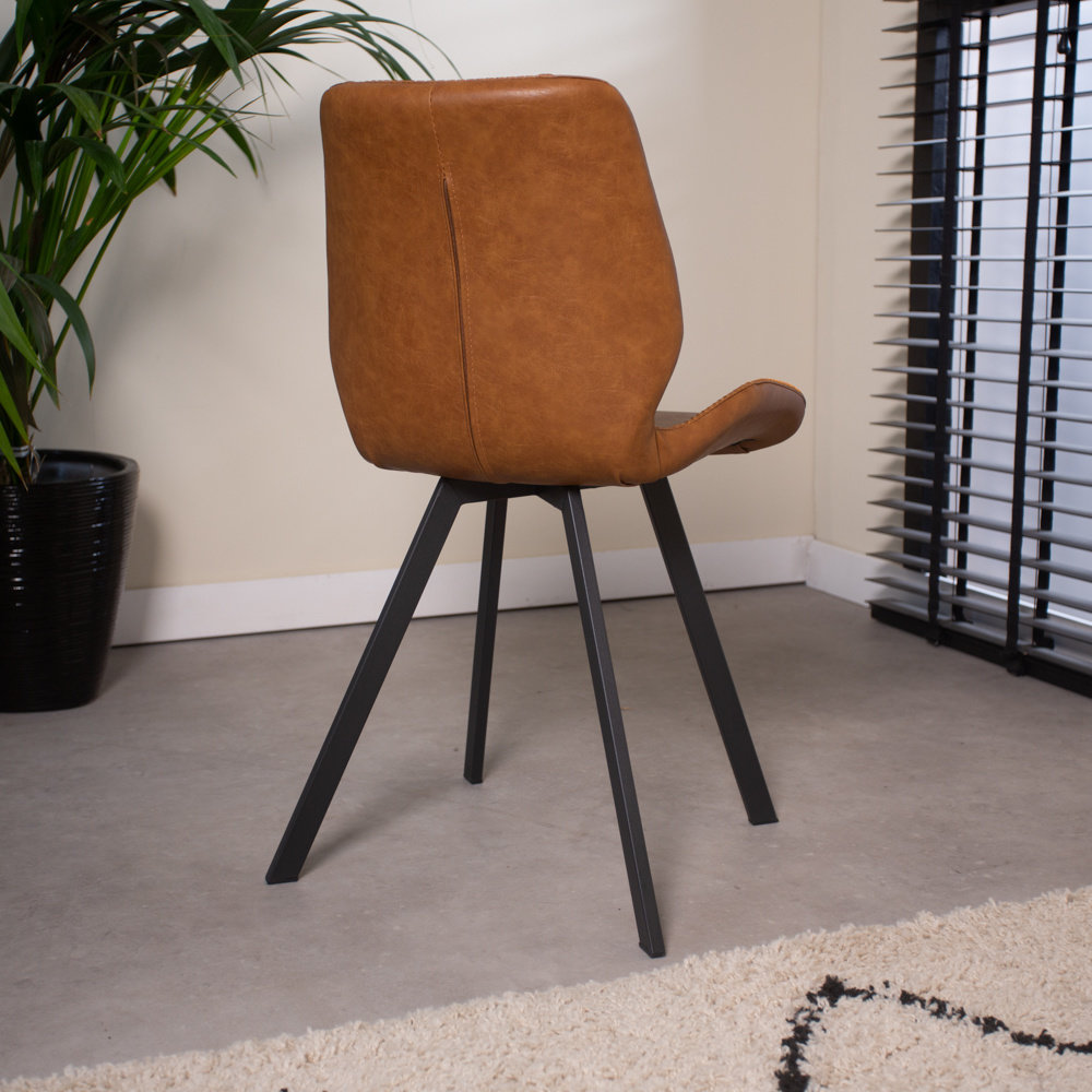 Industrial Dining Chair Barry Cognac Furnwise