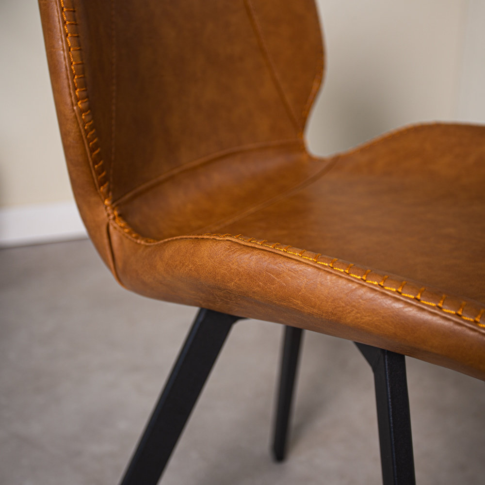 Industrial Dining Chair Barry Cognac Furnwise
