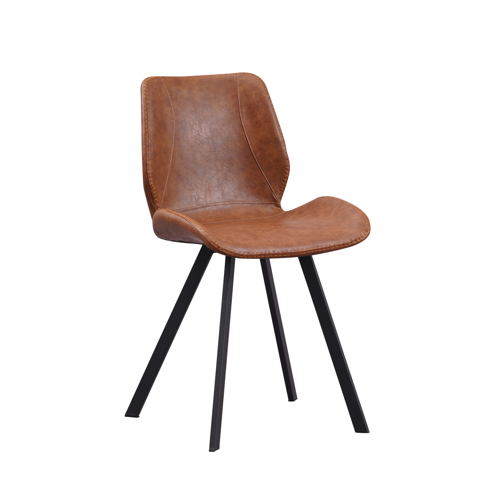 Industrial Dining Chair Barry Cognac Furnwise