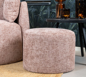 Chenille lounge sale armchair and footstool