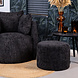 Chenille Poof Feline Black Chenille Poof Feline Black