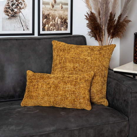 Pillow Feline Ochre Yellow 45 x 45 cm - Furnwise