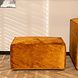 Modern Hocker Memphis Ochre Yellow Velvet Modern Hocker Memphis Ochre Yellow Velvet