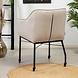Chair on Wheels Mace White Corduroy Chair on Wheels Mace White Corduroy