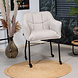 Chair on Wheels Mace White Corduroy Chair on Wheels Mace White Corduroy