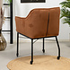 Chair on Wheels Mace Cognac Corduroy Chair on Wheels Mace Cognac Corduroy