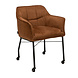 Chair on Wheels Mace Cognac Corduroy Chair on Wheels Mace Cognac Corduroy