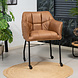 Chair on Wheels Royce Cognac Eco-Leather Chair on Wheels Royce Cognac Eco-Leather