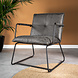 Industrial Arm Chair Hailey Athracite Eco-Leather Industrial Arm Chair Hailey Athracite Eco-Leather