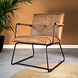 Industrial Arm Chair Hailey Cognac Eco-Leather Industrial Arm Chair Hailey Cognac Eco-Leather