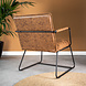 Industrial Arm Chair Hailey Cognac Eco-Leather Industrial Arm Chair Hailey Cognac Eco-Leather