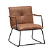 Industrial Arm Chair Hailey Cognac Eco-Leather Industrial Arm Chair Hailey Cognac Eco-Leather