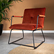 Industrial Arm Chair Hailey Copper Velvet Industrial Arm Chair Hailey Copper Velvet