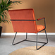Industrial Arm Chair Hailey Copper Velvet Industrial Arm Chair Hailey Copper Velvet