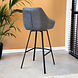 Industrial Bar Stool Elise Anthracite Eco-Leather Industrial Bar Stool Elise Anthracite Eco-Leather