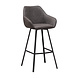 Industrial Bar Stool Elise Anthracite Eco-Leather Industrial Bar Stool Elise Anthracite Eco-Leather