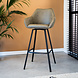 Industrial Bar Stool Elise Green Eco-Leather Industrial Bar Stool Elise Green Eco-Leather
