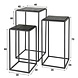 Industrial side table (set of 3) Teca Black Industrial side table (set of 3) Teca Black