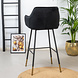 Velvet Bar Stool Fiona Black Velvet Bar Stool Fiona Black