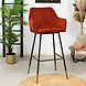 Velvet Bar Stool Fiona Copper Velvet Bar Stool Fiona Copper