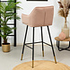 Velvet Bar Stool Fiona Pink Velvet Bar Stool Fiona Pink