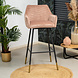 Velvet Bar Stool Fiona Pink Velvet Bar Stool Fiona Pink