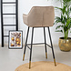 Velvet Bar Stool Fiona Taupe Velvet Bar Stool Fiona Taupe