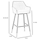 Velvet Bar Stool Fiona Taupe Velvet Bar Stool Fiona Taupe