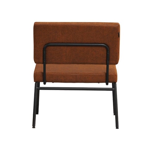 Scandinavian Armchair Espen Cognac Eco Leather Furnwise