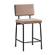 Scandinavian Bar Stool Espen Taupe Velvet Scandinavian Bar Stool Espen Taupe Velvet