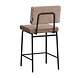 Scandinavian Bar Stool Espen Taupe Velvet Scandinavian Bar Stool Espen Taupe Velvet