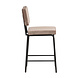 Scandinavian Bar Stool Espen Taupe Velvet Scandinavian Bar Stool Espen Taupe Velvet