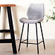 Industrial Bar Stool Beau Chenille Light Grey Industrial Bar Stool Beau Chenille Light Grey
