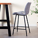 Industrial Bar Stool Beau Chenille Light Grey Industrial Bar Stool Beau Chenille Light Grey