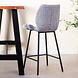 Industrial Bar Stool Beau Chenille Light Grey Industrial Bar Stool Beau Chenille Light Grey