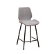 Industrial Bar Stool Beau Chenille Light Grey Industrial Bar Stool Beau Chenille Light Grey