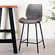 Industrial Bar Stool Beau Chenille Dark Grey Industrial Bar Stool Beau Chenille Dark Grey