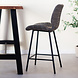 Industrial Bar Stool Beau Chenille Dark Grey Industrial Bar Stool Beau Chenille Dark Grey