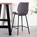 Industrial Bar Stool Beau Chenille Dark Grey Industrial Bar Stool Beau Chenille Dark Grey
