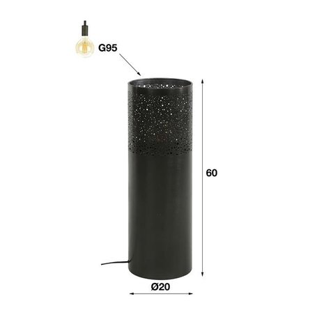 Industrial Floor Lamp 20 Cylinder Small