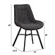 Dining Chair Jada Chenille Black Dining Chair Jada Chenille Black